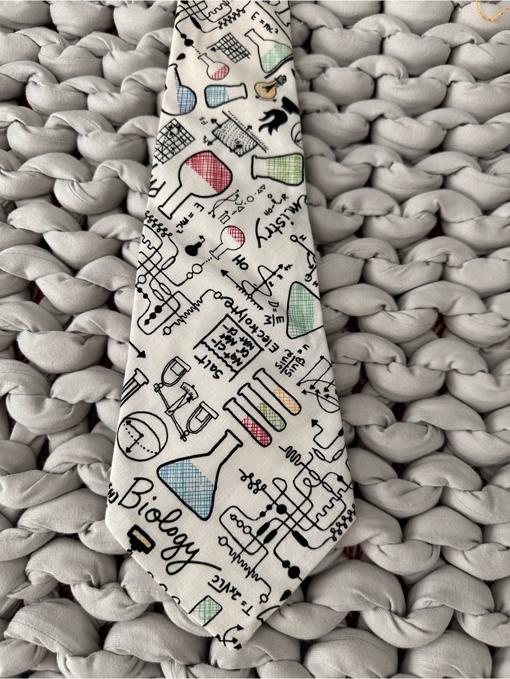 Science Illustration Nutty Professor Novelty Tie